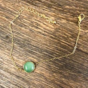 Buy 1 Get 1 for 50% off. NWOT Green gem ankle bracelet